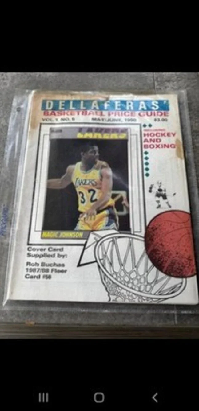 2 Dellaferas Price Guides 1990 Boston Celtics Larry Bird Magic Johnson Lakers.